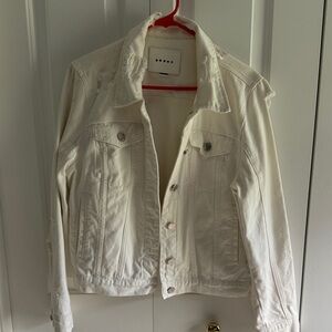 Blank NYC Off-White Distressed Jean Jacket